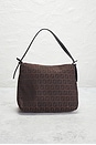 view 3 of 10 Fendi Zucchino Mama Baguette Shoulder Bag in Brown