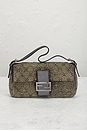 view 2 of 10 Fendi Beaded Baguette Shoulder Bag in Silver