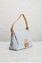 view 4 of 8 Fendi Zucchino Mama Baguette Shoulder Bag in Light Blue
