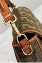 view 7 of 8 Fendi Vitello King FF Embroidered Re-Edition Baguette Shoulder Bag in Khaki