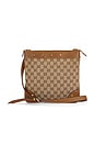 view 1 of 8 Gucci Studded Nailhead Flat Messenger Bag in Beige