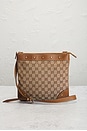 view 2 of 8 Gucci Studded Nailhead Flat Messenger Bag in Beige