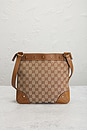 view 3 of 8 Gucci Studded Nailhead Flat Messenger Bag in Beige