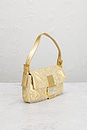 view 4 of 9 Fendi Lace Baguette Shoulder Bag in Gold
