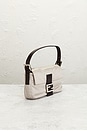 view 4 of 10 Fendi Satin Baguette Shoulder Bag in Ivory