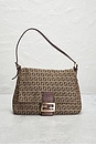 view 2 of 10 Fendi Zucchino Baguette Shoulder Bag in Beige
