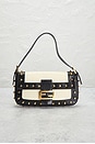 view 2 of 10 Fendi Studded Baguette Shoulder Bag in Black