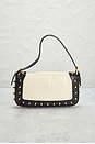 view 3 of 10 Fendi Studded Baguette Shoulder Bag in Black