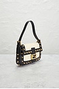 view 4 of 10 Fendi Studded Baguette Shoulder Bag in Black
