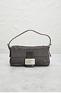 view 2 of 10 Fendi Satin Baguette Shoulder Bag in Grey