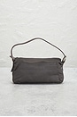 view 3 of 10 Fendi Satin Baguette Shoulder Bag in Grey