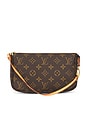 view 1 of 10 Louis Vuitton Monogram Pochette Accessoires Shoulder Bag in Brown