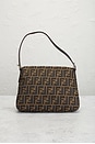 view 3 of 8 Fendi Zucca Mama Forever Baguette Shoulder Bag in Tobacco Brown