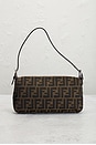 view 3 of 8 Fendi Zucca Baguette Shoulder Bag in Tobacco Brown