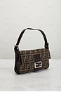 view 4 of 8 Fendi Zucca Baguette Shoulder Bag in Tobacco Brown