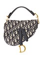 view 1 of 9 Dior Trotter Oblique Mini Saddle Bag in Blue