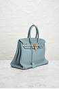 view 4 of 9 Hermes Taurillon Clemence Birkin 35 Retourne Handbag in Ciel