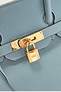 view 5 of 9 Hermes Taurillon Clemence Birkin 35 Retourne Handbag in Ciel