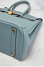 view 7 of 9 Hermes Taurillon Clemence Birkin 35 Retourne Handbag in Ciel