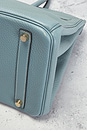 view 8 of 9 Hermes Taurillon Clemence Birkin 35 Retourne Handbag in Ciel