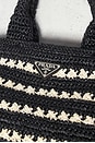 view 5 of 10 Prada Raffia Canapa Tote Bag in Black