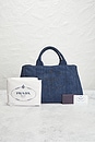 view 10 of 10 Prada Denim Canapa Tote Bag in Blue