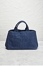 view 3 of 10 Prada Denim Canapa Tote Bag in Blue
