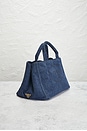 view 4 of 10 Prada Denim Canapa Tote Bag in Blue