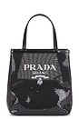 view 1 of 10 Prada Rete Paillettes Tote Bag in Black