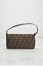 view 3 of 9 Fendi Zucca Baguette Shoulder Bag in Brown