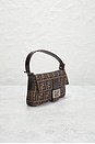 view 4 of 9 Fendi Zucca Baguette Shoulder Bag in Brown
