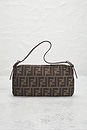 view 3 of 9 Fendi Zucca Baguette Shoulder Bag in Brown
