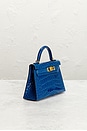 view 4 of 7 Hermes Alligator Kelly 20 Handbag in Bleu Zellige
