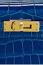 view 6 of 7 Hermes Alligator Kelly 20 Handbag in Bleu Zellige