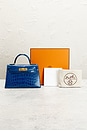 view 7 of 7 Hermes Alligator Kelly 20 Handbag in Bleu Zellige