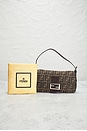 view 10 of 10 Fendi Zucca Baguette Shoulder Bag in Tobacco Brown