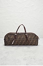 view 3 of 9 Fendi Zucca Belted Boston Bag in Brown