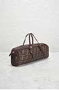 view 4 of 9 Fendi Zucca Belted Boston Bag in Brown