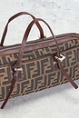view 7 of 9 Fendi Zucca Belted Boston Bag in Brown