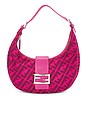 view 1 of 10 Fendi Zucca Croissant Hobo Bag in Pink