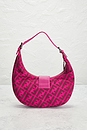 view 3 of 10 Fendi Zucca Croissant Hobo Bag in Pink