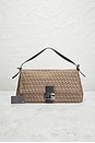 view 10 of 10 Fendi Zucchino Baguette Shoulder Bag in Beige