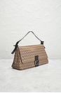view 4 of 10 Fendi Zucchino Baguette Shoulder Bag in Beige