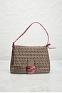 view 2 of 10 Fendi Zucchino Mama Baguette Shoulder Bag in Beige