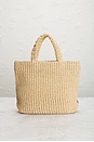 view 3 of 8 Prada Raffia Logo Tote Bag in Beige