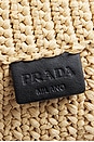 view 5 of 8 Prada Raffia Logo Tote Bag in Beige