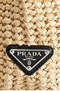 view 6 of 8 Prada Raffia Logo Tote Bag in Beige