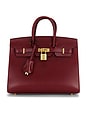view 1 of 9 Hermes Box Birkin 25 Sellier Handbag in Bordeaux