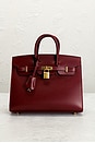 view 2 of 9 Hermes Box Birkin 25 Sellier Handbag in Bordeaux
