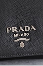 view 6 of 8 Prada Saffiano Flap Crossbody Bag in Black